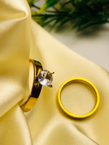 Diamond💍 style ring + Simple ring