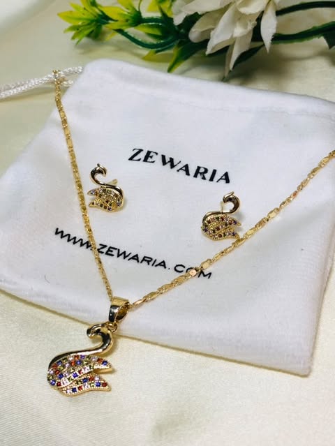 Beautiful Zarkoon Duck Necklace Set