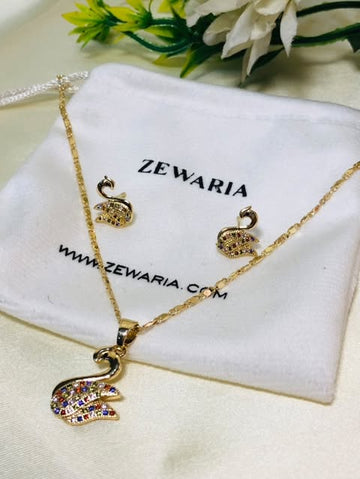 Beautiful Zarkoon Duck Necklace Set