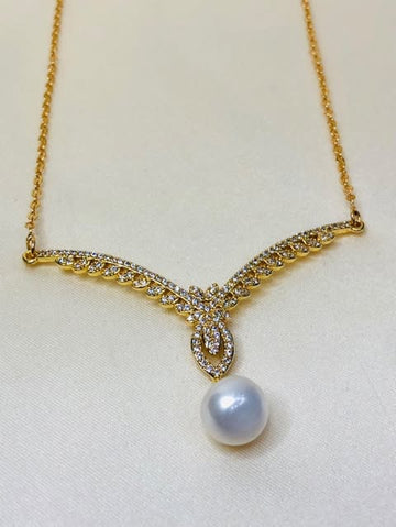Beautiful Elegant Necklace with Zarkoon & White Opal – Timeless Radiance